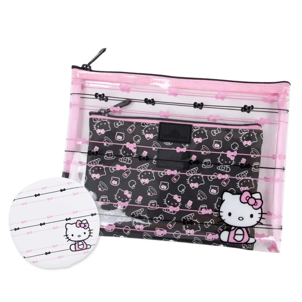 Hello Kitty Travel Essentials Compact + Slim Pouch Gift Set